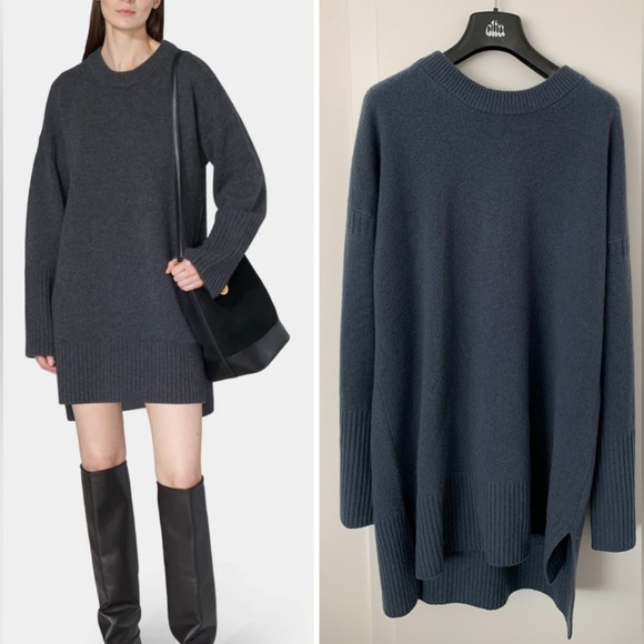 Altuzarra Lemarre FW24 100% cashmere sweater in steel blue NWT - Picture 1 of 5